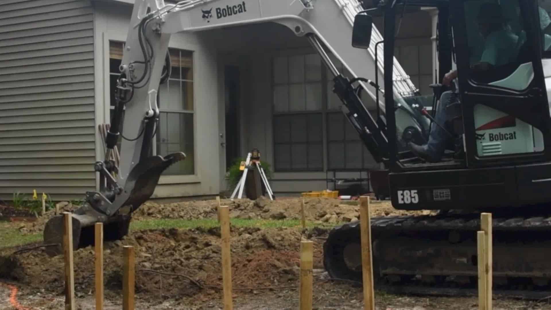 Crew digging