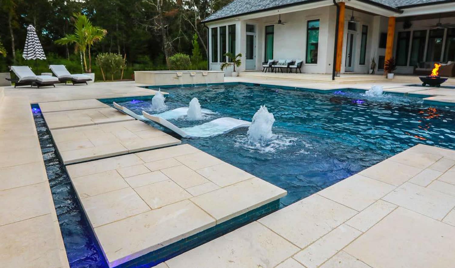 Pool Loungers by Aquarius Pools & Spas in Mandeville, Louisiana