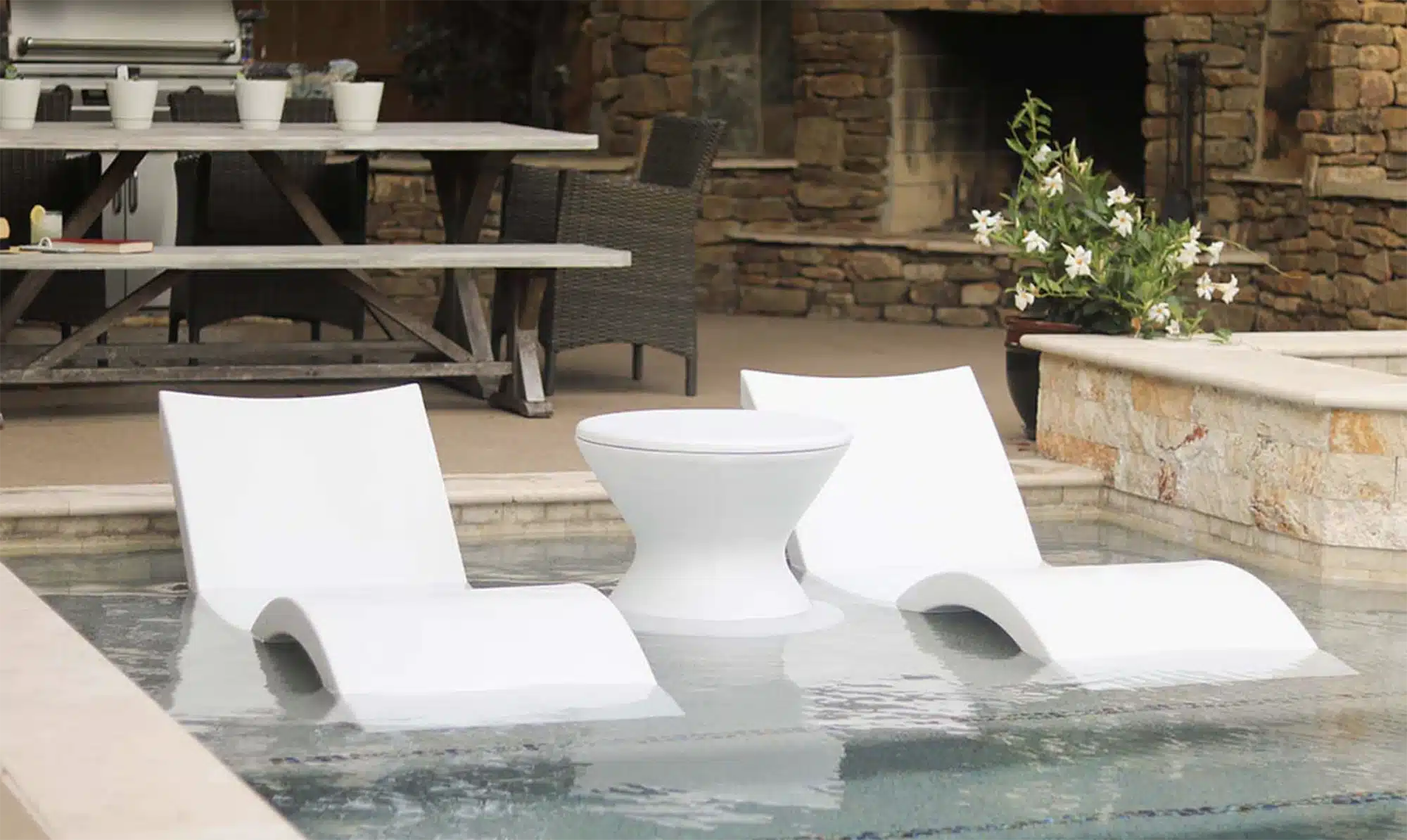 Pool Loungers by Aquarius Pools in Mandeville, Louisiana